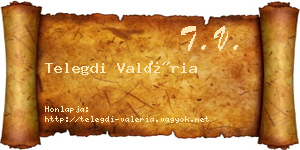 Telegdi Valéria névjegykártya
